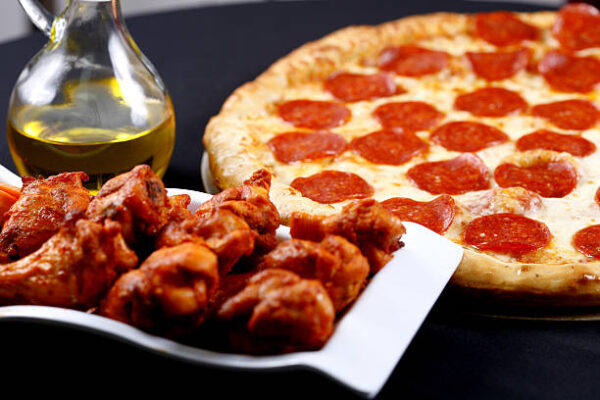 1 Medium Pizza with Chicken Wings Deal